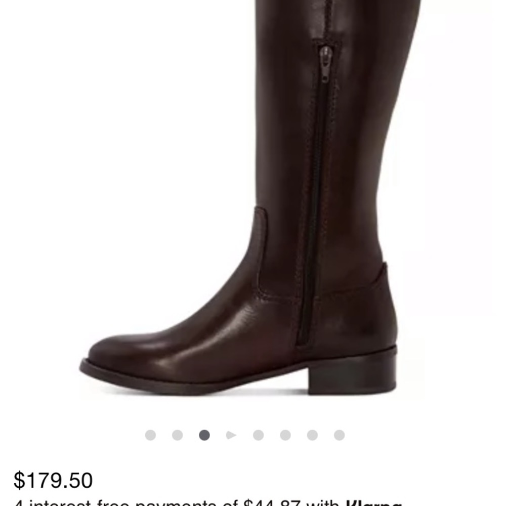 Inc fawn riding boots dark brown wide calf
